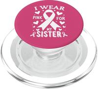 Me Pongo Rosa para la Conciencia del cáncer de mi Hermana PopSockets PopGrip para MagSafe