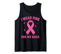 Me Pongo Rosa para la Conciencia del cáncer de mi Jefe Camiseta sin Mangas