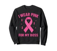 Me Pongo Rosa para la Conciencia del cáncer de mi Jefe Sudadera