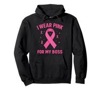 Me Pongo Rosa para la Conciencia del cáncer de mi Jefe Sudadera con Capucha