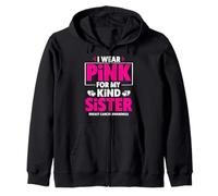 Me Pongo Rosa para la concienciación sobre el cáncer de Mama de mi Hermana Sudadera con Capucha