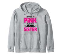 Me Pongo Rosa para la concienciación sobre el cáncer de Mama de mi Hermana Sudadera con Capucha
