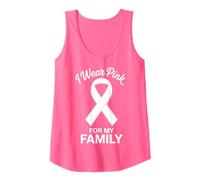 Me Pongo Rosa para la concienciación sobre el cáncer de mi Familia Camiseta sin Mangas