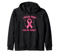 Me Pongo Rosa para la concienciación sobre el cáncer de mi Familia Sudadera con Capucha