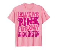 Me Pongo Rosa para la directora de mi Escuela Cáncer de Mama Niña Niños Camiseta
