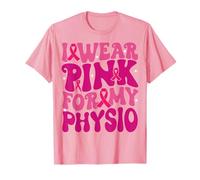 Me Pongo Rosa para mi Fisioterapia Concientización sobre el cáncer de Mama Niños Niñas Camiseta