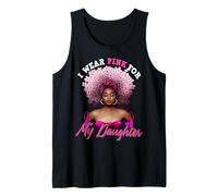 Me Pongo Rosa para mi Hija, mamá, papá, cáncer de Mama Camiseta sin Mangas