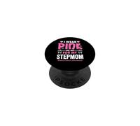Me Pongo Rosa para mi madrastra Concientización sobre el cáncer de Mama PopSockets PopGrip Adhesivo