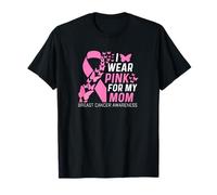 Me pongo rosa para mi madre Familia Concientización sobre el cáncer de mama Mamá Camiseta