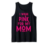 Me Pongo Rosa para mi mamá Madre Amor Concientización sobre el cáncer de Mama Camiseta sin Mangas