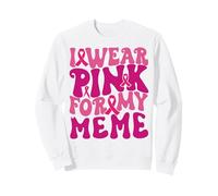 Me Pongo Rosa para mi Meme Concientización sobre el cáncer de Mama Niños Sudadera