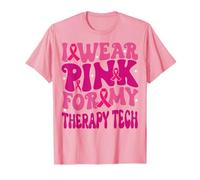 Me Pongo Rosa para mi Terapia Tech Cáncer de Mama Niños Camiseta