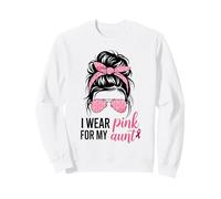 Me Pongo Rosa para mi tía Concientización sobre el cáncer de Mama desordenado Sudadera