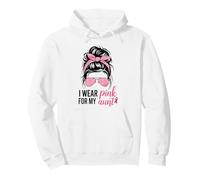 Me Pongo Rosa para mi tía Concientización sobre el cáncer de Mama desordenado Sudadera con Capucha