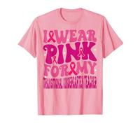 Me Pongo Rosa para mis Hijos Maestros de jardín de Infantes de transición Camiseta