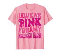 Me Pongo Rosa para mis Hijos Maestros de Secundaria Camiseta
