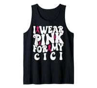 Me Pongo Rosa para mis niños de concienciación sobre el cáncer de Mama Cici Camiseta sin Mangas