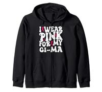 Me Pongo Rosa para mis niños de concienciación sobre el cáncer de Mama GI-MA Sudadera con Capucha