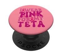 Me Pongo Rosa para mis niños de concienciación sobre el cáncer de Mama Teta PopSockets PopGrip Adhesivo