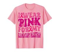 Me Pongo Rosa para mis niños de Registro de Primaria Camiseta