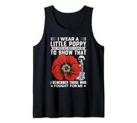 Me Pongo un Poco de Amapola Tan roja como roja Puede ser para Mostrar Que Soy Camiseta sin Mangas