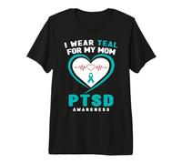 Me Pongo Verde Azulado para la Conciencia de mi Madre sobre el TEPT Camiseta Premium