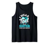 Me Pongo Verde Azulado para la Conciencia del cáncer de Cuello uterino de mi Hermana Camiseta sin Mangas