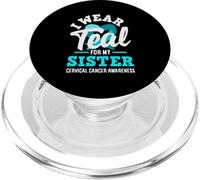 Me Pongo Verde Azulado para la Conciencia del cáncer de Cuello uterino de mi Hermana PopSockets PopGrip para MagSafe