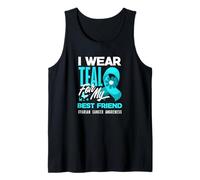 Me Pongo Verde Azulado para la Conciencia del cáncer de Ovario de mi Mejor Amigo Camiseta sin Mangas