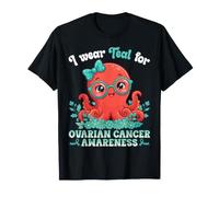 Me Pongo Verde Azulado para la concienciación del cáncer de Ovario Pulpo Apoyo Camiseta