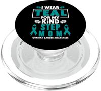 Me Pongo Verde Azulado para mi madrastra Concientización sobre el cáncer de Ovario PopSockets PopGrip para MagSafe