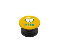 Me Pongo Verde Azulado para mi madrastra Concientización sobre el TEPT PopSockets PopGrip Adhesivo