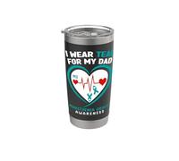 Me pongo verde azulado para mi papá Concientización sobre la miastenia gravis Vaso térmico de acero inoxidable de doble pared