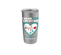Me pongo verde azulado para mi papá Concientización sobre la miastenia gravis Vaso térmico de acero inoxidable de doble pared