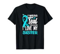 Me Pongo Verde Azulado Porque Amo a mi Hermana cáncer Cervical Camiseta