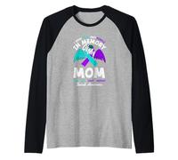 Me Pongo Verde Azulado y Morado en Memoria de mi mamá Camiseta Manga Raglan