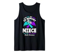 Me Pongo Verde Azulado y Morado en Memoria de mi Sobrina Camiseta sin Mangas