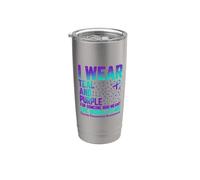 Me pongo verde azulado y morado para alguien que significó el mundo para mí Vaso térmico de acero inoxidable de doble pared