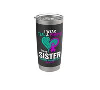 Me pongo verde azulado y morado para prevenir el suicidio de mi hermana Vaso térmico de acero inoxidable de doble pared