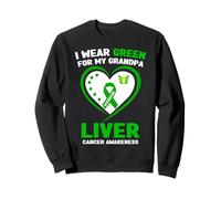 Me Pongo Verde para la Conciencia del cáncer de hígado de mi Abuelo Sudadera