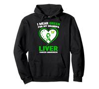 Me Pongo Verde para la Conciencia del cáncer de hígado de mi Abuelo Sudadera con Capucha