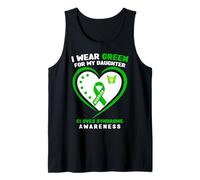 Me Pongo Verde para la Conciencia del síndrome de Clavo de mi Hija Camiseta sin Mangas