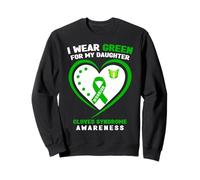 Me Pongo Verde para la Conciencia del síndrome de Clavo de mi Hija Sudadera