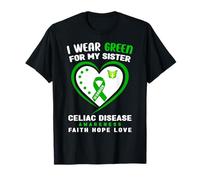 Me Pongo Verde para mi Hermana Concientización sobre la Enfermedad celíaca Camiseta