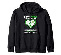 Me Pongo Verde para mi Hermana Concientización sobre la Enfermedad celíaca Sudadera con Capucha