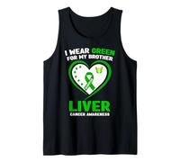 Me Pongo Verde para mi Hermano Concientización sobre el cáncer de hígado Camiseta sin Mangas