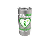 Me pongo verde para mi hija - Conciencia sobre la salud mental Vaso térmico de acero inoxidable de doble pared