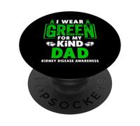 Me Pongo Verde para mi papá - Concientización sobre la Enfermedad renal PopSockets PopGrip Adhesivo