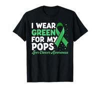 Me pongo verde para mi ropa Pops, conciencia sobre el cáncer de hígado Camiseta