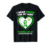 Me Pongo Verde para mi tía Conciencia de parálisis Cerebral Camiseta